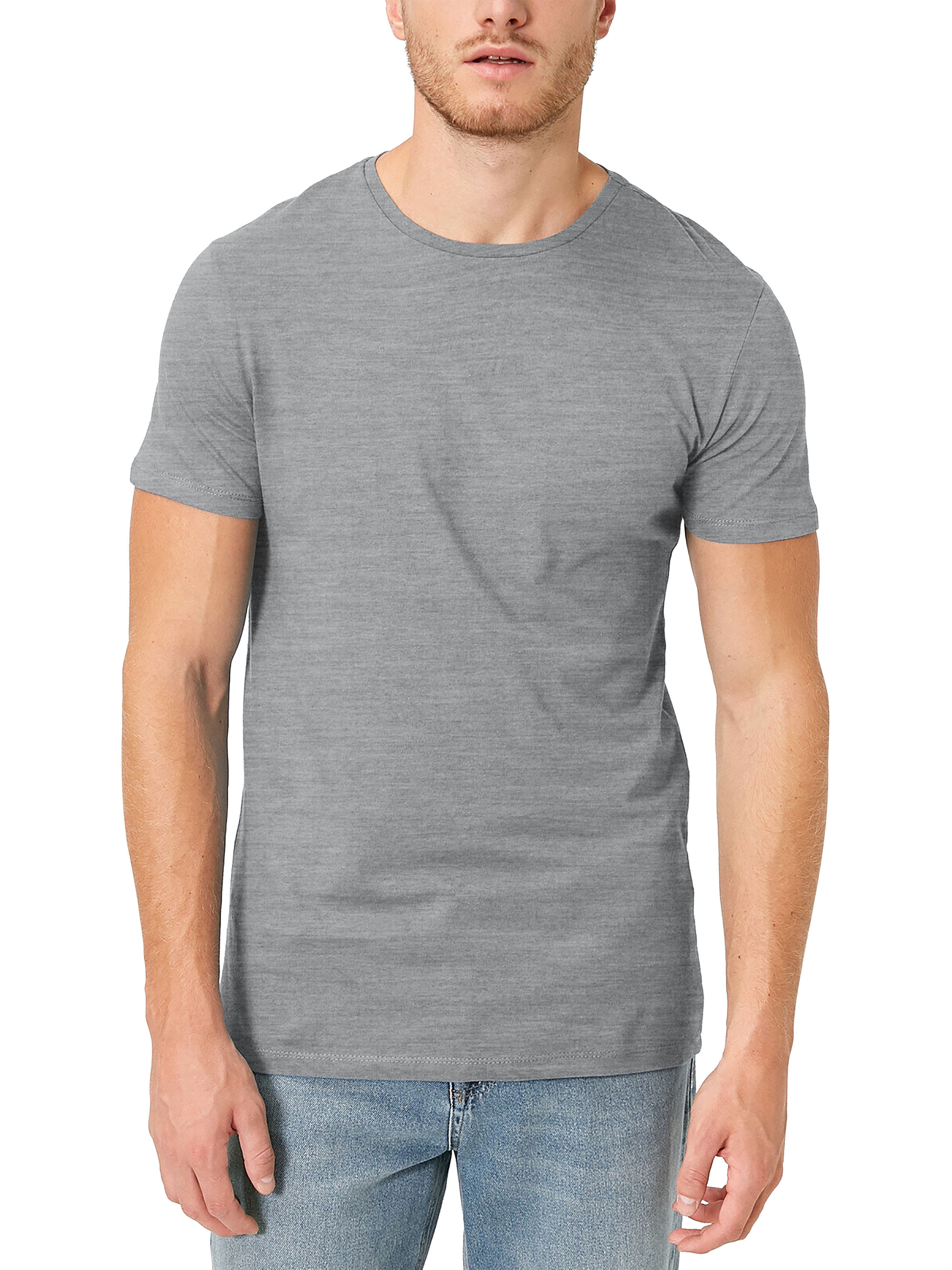 Men's Premium Triblend Crew Neck T-Shirt - Soft Short Sleeve Tee, Pre-Shrunk & Breathable