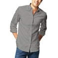 thumbnail image 1 of Ma Croix Mens Premium Dress Shirt Button Down Long Sleeve Collar Solid Casual Slim Fit, 1 of 4