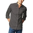 thumbnail image 1 of Ma Croix Mens Premium Dress Shirt Button Down Long Sleeve Collar Solid Casual Slim Fit, 1 of 4