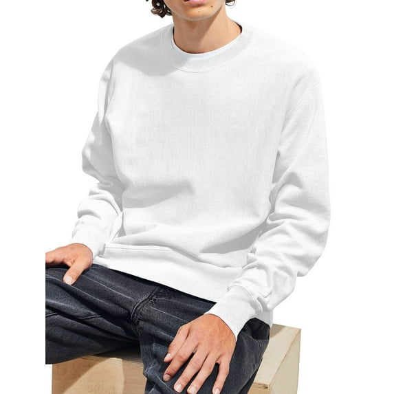 Ma Croix Mens Premium Fleece Crewneck Sweatshirt Casual Brushed Cotton Sweater