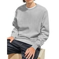 thumbnail image 1 of Ma Croix Mens Premium Fleece Crewneck Sweatshirt Casual Brushed Cotton Sweater, 1 of 5