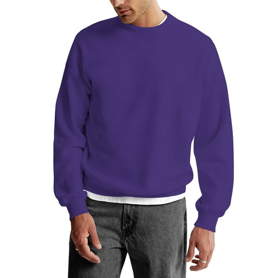 Ma Croix Mens Premium Fleece Crewneck Sweatshirt Casual Brushed Cotton Sweater