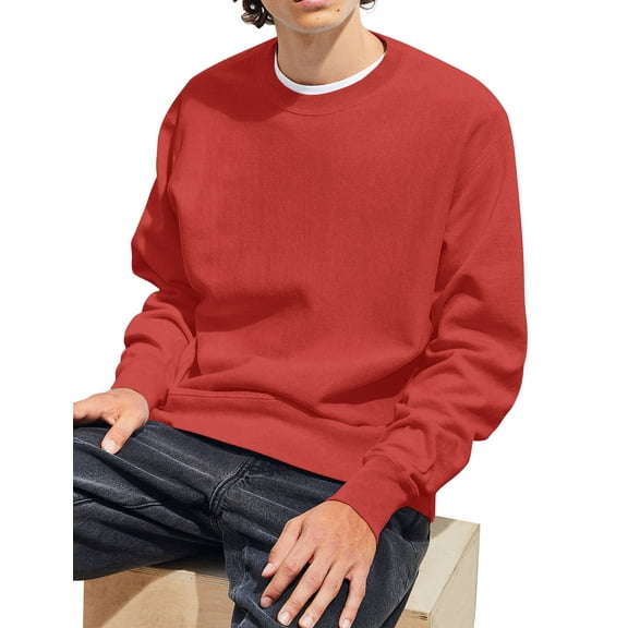 Ma Croix Mens Premium Fleece Crewneck Sweatshirt Casual Brushed Cotton Sweater