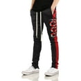 thumbnail image 1 of Ma Croix Mens Premium Hip Hop Skinny Taped Stripe Track Pants with Snake Embroidery, 1 of 6