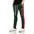 thumbnail image 1 of Ma Croix Mens Premium Hip Hop Skinny Taped Stripe Track Pants with Snake Embroidery, 1 of 8
