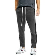 Ma Croix Mens Premium Jersey Track Pants with Ankle Zipper Slim Athletic Fit Sweatpants