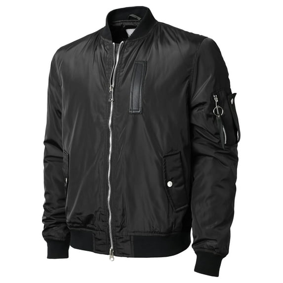 Ma Croix Mens Premium Padded Bomber Jacket MA-1 Slim Fit Outerwear Coat