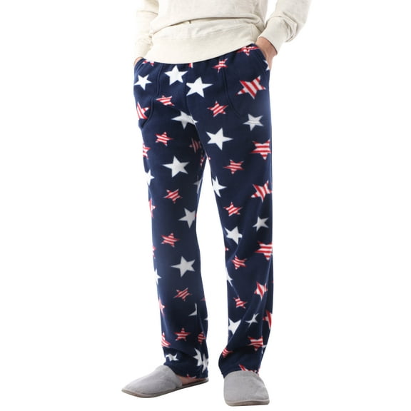 Ma Croix Mens Premium Pajama Pants American Pattern Knit Fleece Lounge PJ Bottom with Pockets