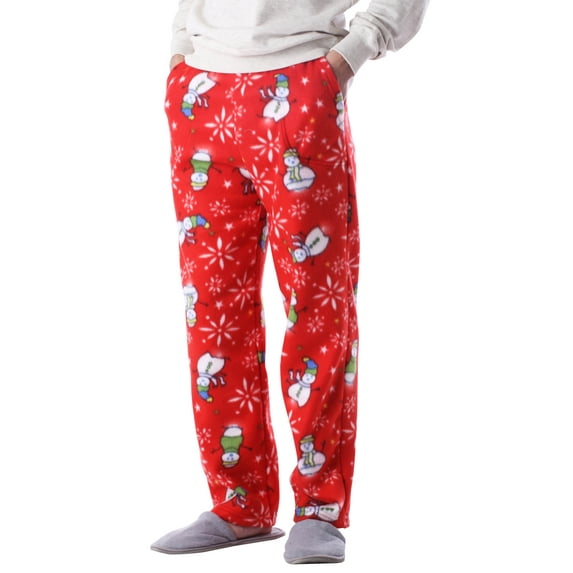 Ma Croix Mens Premium Pajama Pants Christmas Knit Fleece Lounge PJ Bottom with Pockets