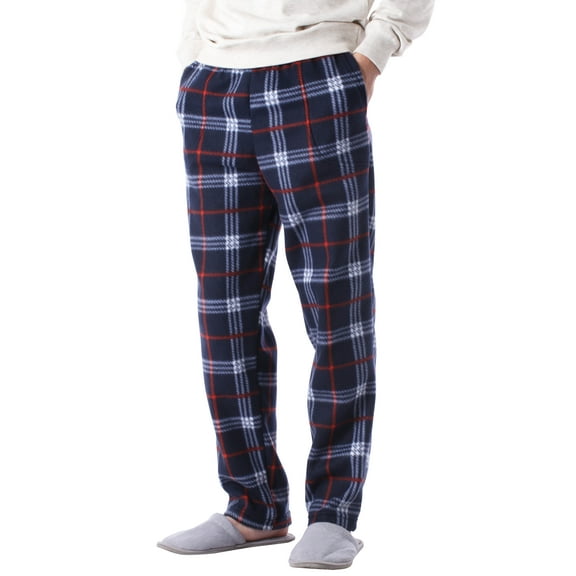 Ma Croix Mens Premium Plaid Pajama Pants Knit Fleece Lounge PJ Bottom with Pockets