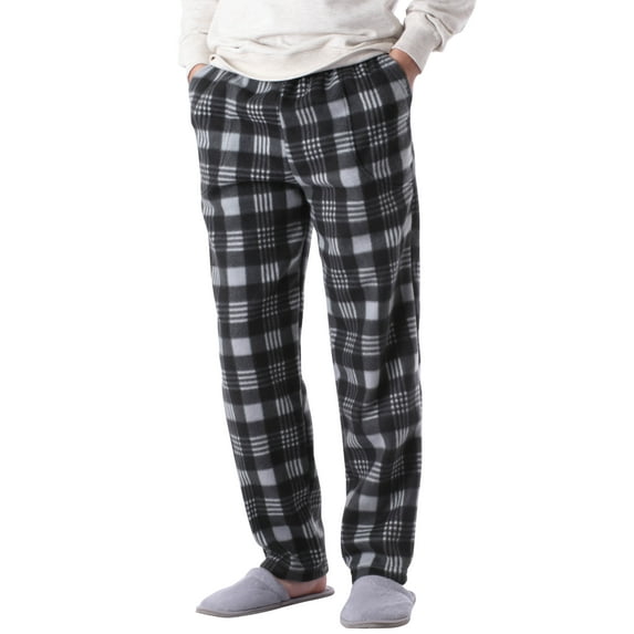 Ma Croix Mens Premium Plaid Pajama Pants Knit Fleece Lounge PJ Bottom with Pockets