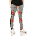 thumbnail image 1 of Ma Croix Mens Premium Rose Print Stripe Skinny Track Pants, 1 of 7