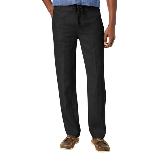 Ma Croix Mens Premium Soft Linen Pants Wrinkle Resistant Flat Front Classic Slacks
