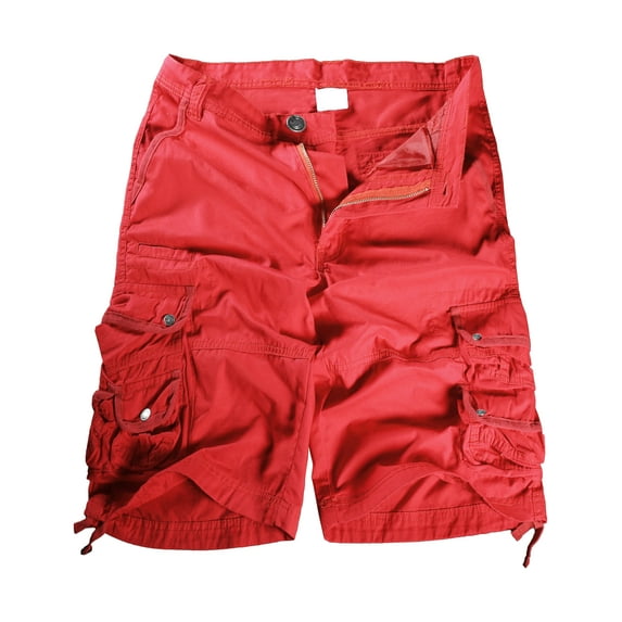 Ma Croix Mens Premium Utility Loose Fit Twill Cotton Multi Pocket Cargo Shorts Outdoor Wear