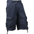 thumbnail image 1 of Ma Croix Mens Premium Utility Loose Fit Twill Cotton Multi Pocket Cargo Shorts Outdoor Wear, 1 of 6