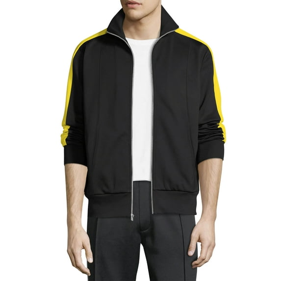 Ma Croix Mens Premium Vintage Track Jacket Performance Active Slim Fit Pique Jacket with Side Taping