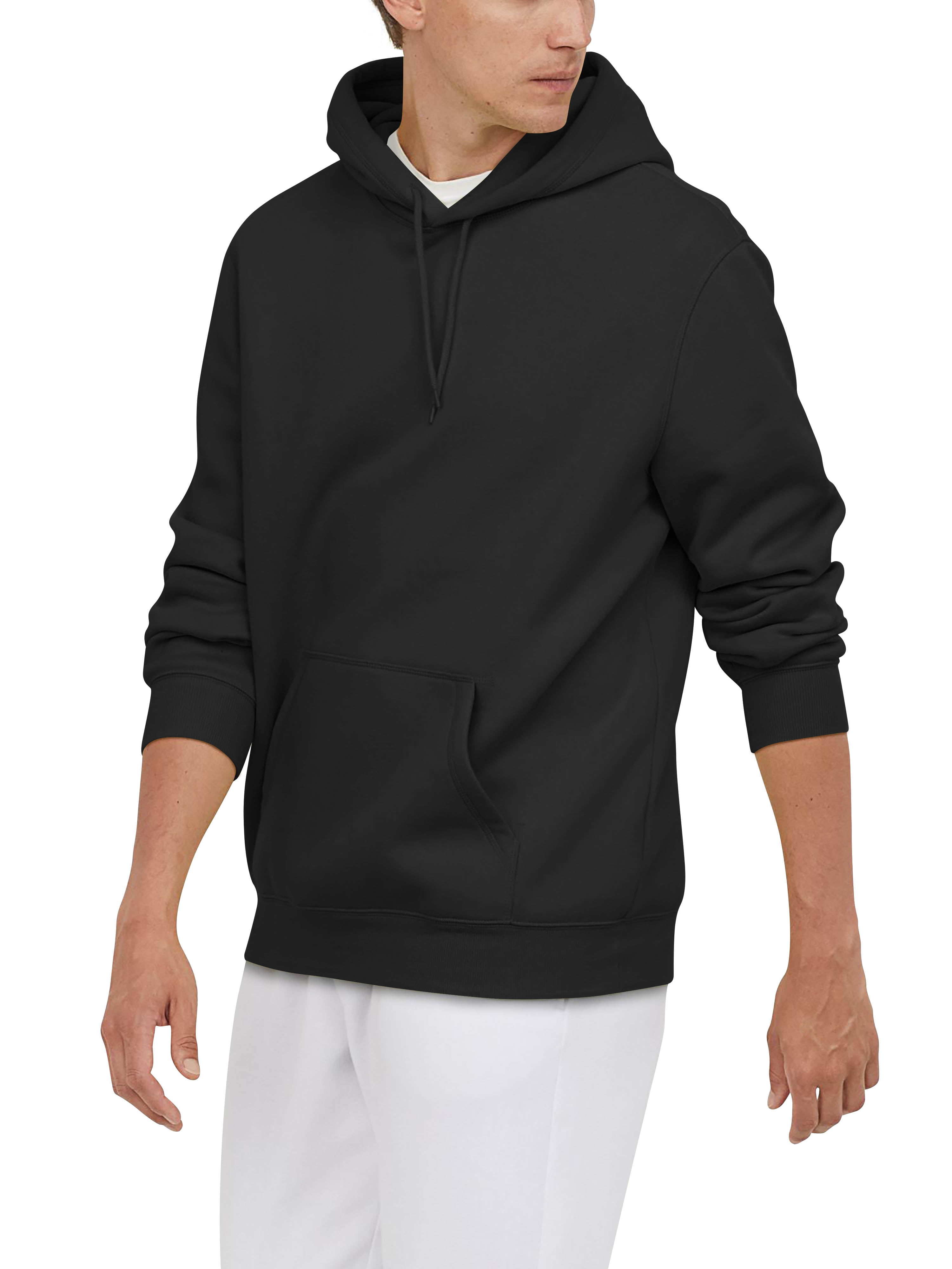 Ma Croix Mens Pullover Hoodie Ultra Soft Fleece Lined Cotton Hooded Sweatshirt With Lycra Ribbing For Performance