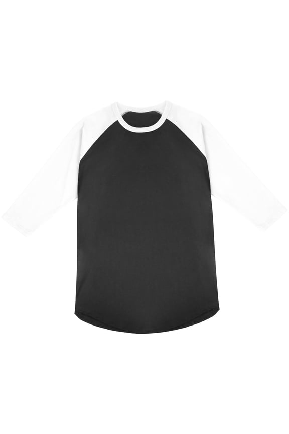 Mens Raglan Baseball Jersey 3/4 Sleeve Shirt Team Uniform