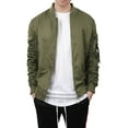 thumbnail image 1 of Ma Croix Mens Ruched Bomber Jacket Lightweight Waterproof Nylon Gathered Sleeve, 1 of 6
