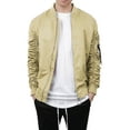 thumbnail image 1 of Ma Croix Mens Ruched Bomber Jacket Lightweight Waterproof Nylon Gathered Sleeve, 1 of 6