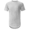 thumbnail image 1 of Ma Croix Mens Short Sleeve Raglan Longline Hip Hop Tee Crew Neck Curved Hem T Shirt, 1 of 5