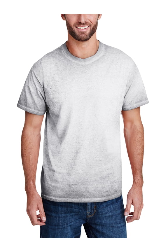 Mens Short Sleeve Vintage Crewneck Tee Soft Faded Oil Washed T Shirt