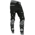 thumbnail image 1 of Ma Croix Mens Slim Fit Jogger Pants with Multi Designs Hip Hop Stripe Color Block Zipper Accent Pockets, 1 of 6