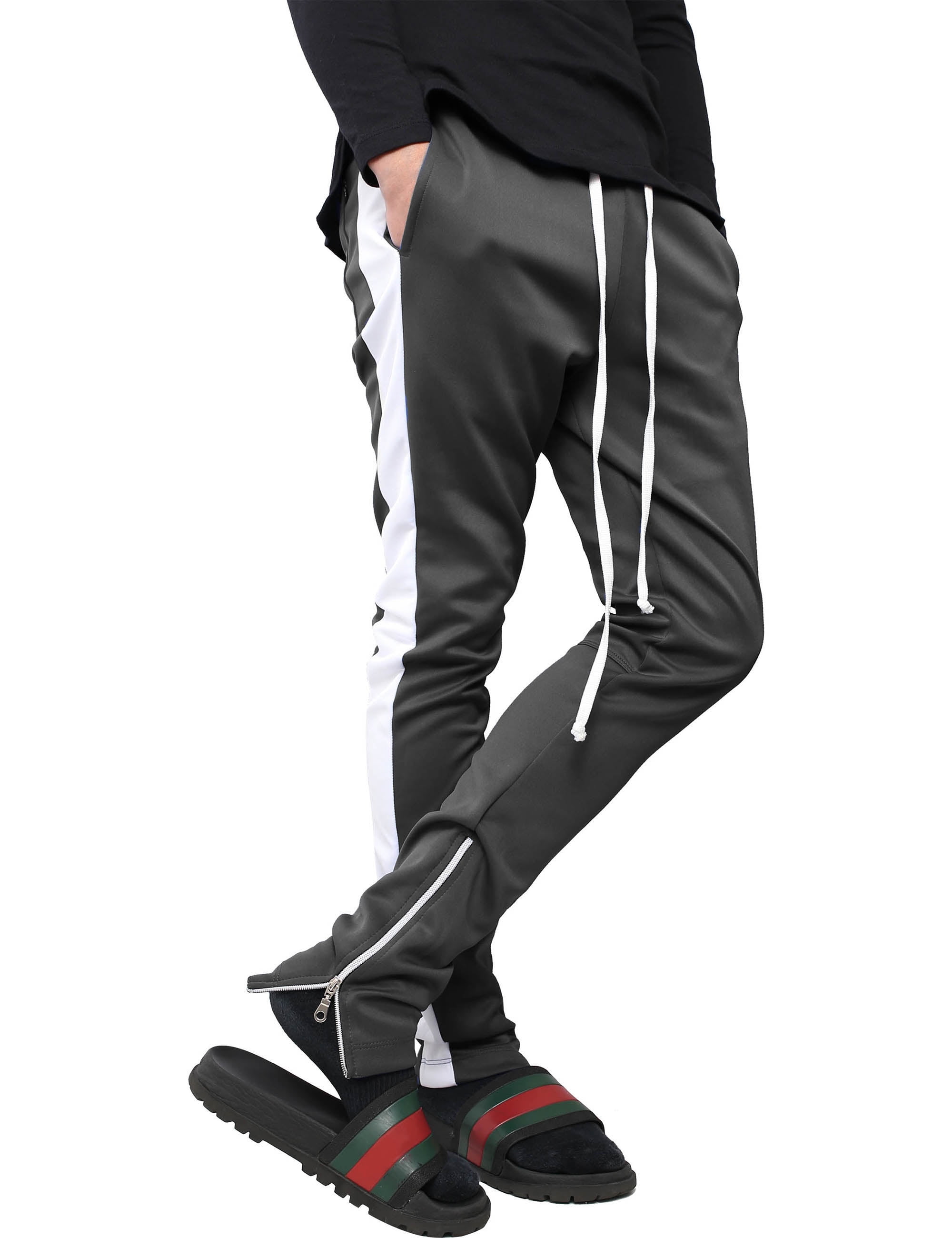 【SATIIIZ】Eller diagonal track training pants Ma-Croix-Mens-Stripe-Track-