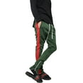 thumbnail image 1 of Ma Croix Mens Stripe Track Pants Skinny Fit Elastic Athletic Training Joggers, 1 of 6