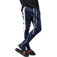 thumbnail image 1 of Ma Croix Mens Stripe Track Pants Skinny Fit Elastic Athletic Training Joggers, 1 of 6