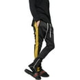 thumbnail image 1 of Ma Croix Mens Stripe Track Pants Skinny Fit Elastic Athletic Training Joggers, 1 of 6