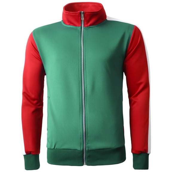 Ma Croix Mens Stripe Track Pants Three Tone Skinny Fit Stretch Casual Elastic Athletic Training Slim Joggers