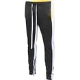 thumbnail image 1 of Ma Croix Mens Stripe Track Pants Three Tone Skinny Fit Stretch Casual Elastic Athletic Training Slim Joggers, 1 of 5