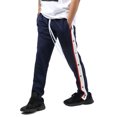 thumbnail image 1 of Ma Croix Mens Stripe Track Pants with Button Accent Casual Stretch Slim Fit, 1 of 8
