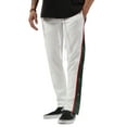 thumbnail image 1 of Ma Croix Mens Stripe Track Pants with Button Accent Casual Stretch Slim Fit, 1 of 8