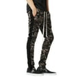 thumbnail image 1 of Ma Croix Mens Stripe Track Zipper Pants Camo Tone Skinny Fit Elastic Athletic Training Bottom, 1 of 6