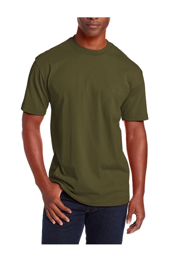 Mens Super Max Heavyweight T Shirts Crew Neck Solid Plain Cotton Tee S-5XL Big and Tall