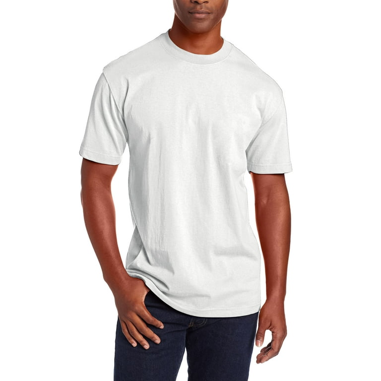 Ma Croix Mens Heavyweight T Shirts Crew Neck Solid Plain Cotton Tee Big and Tall -
