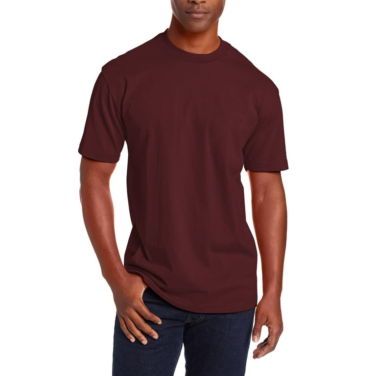 Ma Croix Mens Super Max Heavyweight T Shirts Crew Neck Solid Plain