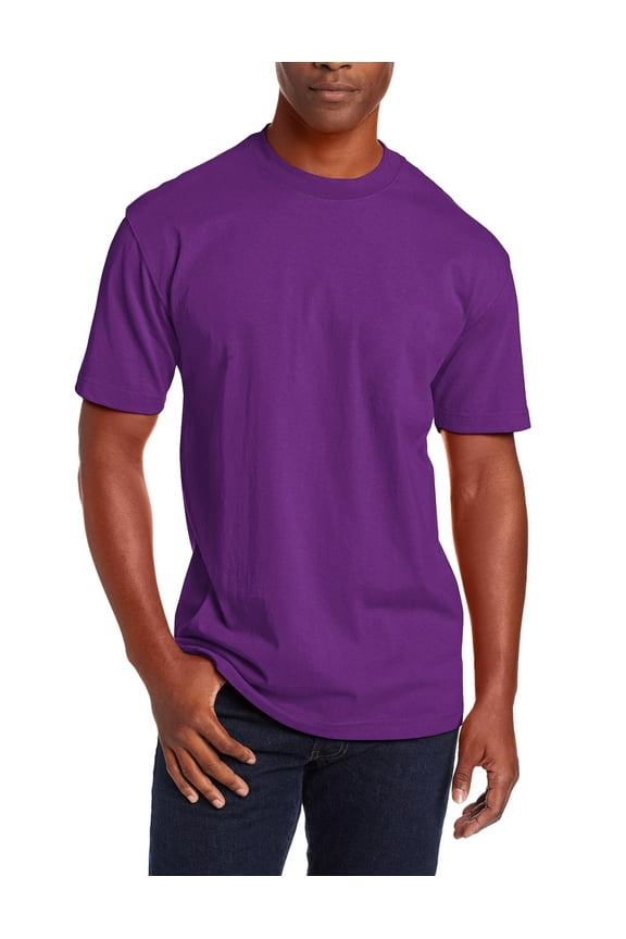 Mens Super Max Heavyweight T Shirts Crew Neck Solid Plain Cotton Tee S-5XL Big and Tall