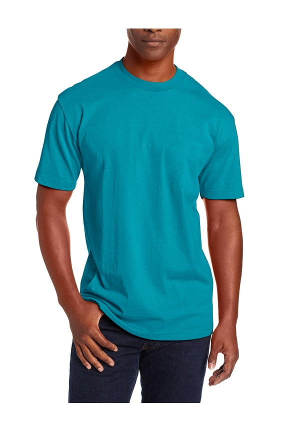 Mens Super Max Heavyweight T Shirts Crew Neck Solid Plain Cotton Tee S-5XL Big and Tall