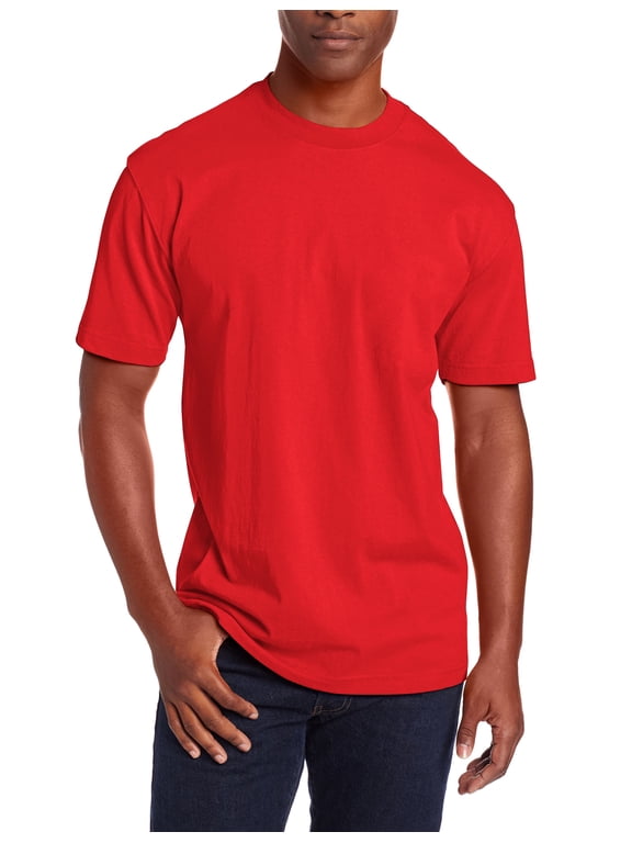 Mens Super Max Heavyweight T Shirts Crew Neck Solid Plain Cotton Tee S-5XL Big and Tall