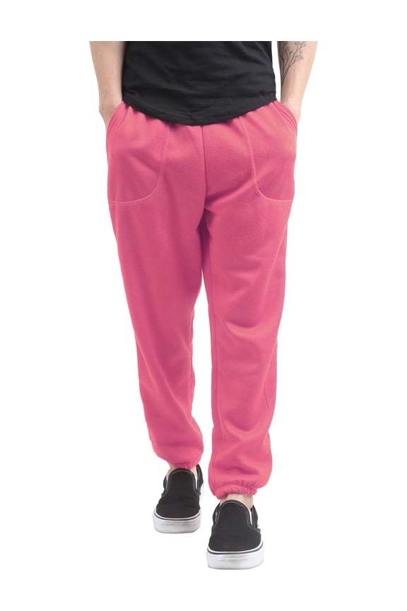 Mens Sweatpants Jogger with Pockets (2X-Large, Hot Pink)