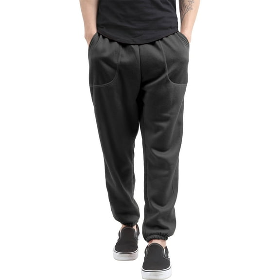 Ma Croix Mens Sweatpants Jogger with Pockets (Medium, Black)