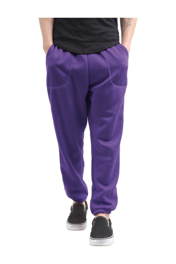Mens Sweatpants Jogger with Pockets (Small, Purple)