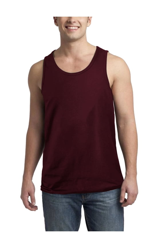 Mens Tank Top Muscle Fit Active Exercise Sleeveless Shirt