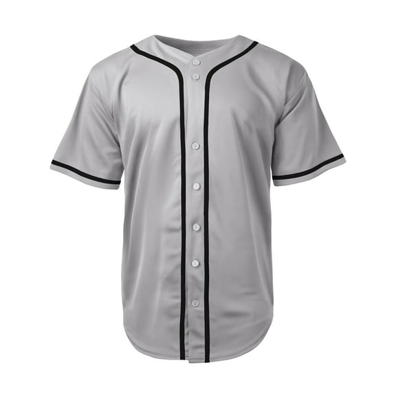 Ma Croix Mens Team Sports Printable Blank Jersey Baseball Collar Button Up T Shirts