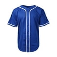 thumbnail image 1 of Ma Croix Mens Team Sports Printable Blank Jersey Baseball Collar Button Up T Shirts, 1 of 7
