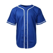 Ma Croix Mens Team Sports Printable Blank Jersey Baseball Collar Button Up T Shirts