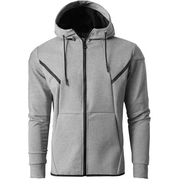 Ma Croix Mens Tracksuit Zip Up Hoodie Jacket and Jogger Pants Slim Fit Premium Athletic Active Training